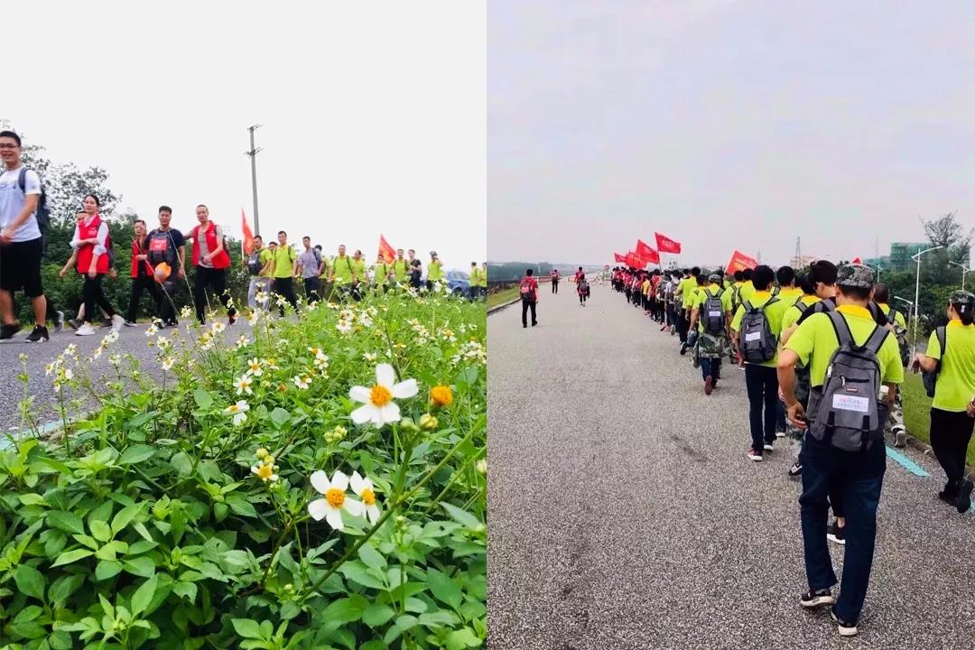 亮閣門窗&孔雀木紋|挑戰(zhàn)極限，五十公里徒步友誼之旅。